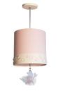 Lustre Fadas Quarto Bebê Menina 25x25 Rosa