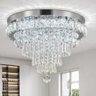 Lustre FRIXCHUR 45 cm LED Cristal 46W 6500K Branco Frio