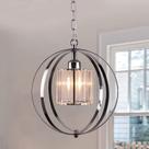 Lustre FRIXCHUR Campestre Pendente de Cristal Cromado