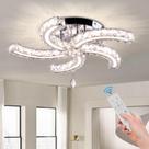 Lustre FRIXCHUR de Cristal LED 50cm com 5 Braços e Controle Remoto