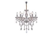 Lustre Glam Maria Tereza Champanhe 6 Braços E14 Taschibra