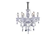 Lustre Glam Maria Tereza Transparente 6 Braços E14 Taschibra