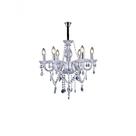 Lustre Glam Maria Tereza Transparente 6 Braços E14 Taschibra