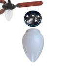Lustre Globo Pera P/ Ventilador de Teto Poste Luminária Boca 10cm - Branco