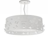 Lustre Infantil Pendente Borboletas Duplo 50x16 Branco