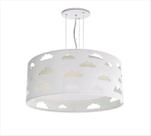 Lustre Infantil Pendente Nuvens Com Recortes 50x16 Cáqui