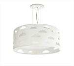 Lustre Infantil Pendente Nuvens Com Recortes 50x16 Cinza