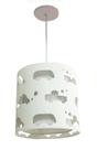 Lustre Infantil Pendente Recorte Carrinhos 25x25 Branco