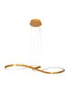 Lustre Infinito Dourado Moderno 40w Bivolt Muda de Cor