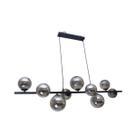 Lustre Jaboticaba 9 Globos Preto Espelhado