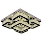 Lustre Led Cristal Plafon Moderno 60W Aço Inox Luz 3 em 1 Bivolt
