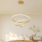Lustre Led de 3 Arcos Dourado Alumínio