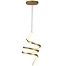 Lustre Led light Espiral Dourado