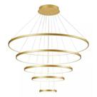 Lustre Led Luminária Pendente 5 Arcos Moderno Anéis Bivolt 160W Com Controle Brinovar