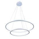 Lustre Led Moderno Sala de Jantar Pendente Quarto 2 Arcos Anéis 40 e 60cm Aro Ring Led 45W 6500K Bivolt