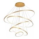Lustre Led Pendente Anéis 5 Arcos Pé Direito Duplo