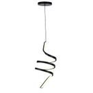 Lustre Led pendente Espiral Preto