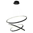 Lustre Led Pendente Moderno 3 Arcos Anéis Led 60cm 117w Bivolt Zenite
