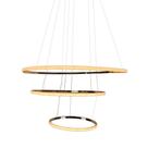 Lustre Luminaria 3 Em 1 Aneis Arco Pendente Led Perfil Infinito Ajustavel Regulavel Quarto Sala