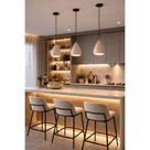 Lustre Luminária de Teto 3 Pendente em Ceramica Moderno URBAN E27 Cozinha Bancada Sala Bivolt
