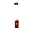 Lustre Luminária de Teto Pendente Direcionável em Vidro Haz Estilo Retrô Moderno 1 Lâmpada E27 Bivolt