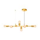 Lustre Luminária De Teto Pendente Slim Trilho Jabuticaba Industrial 8XE27 Bivolt