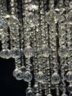 Lustre Luminária Em Cristais Para Sala Com 50cm De Altura