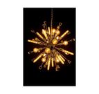 Lustre Luminaria Metal Dourado Estilo Espinhos Formosa