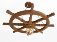 Lustre Luminária Pendente 65cm Leme De Navio Rústico 1B