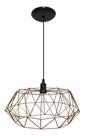 Lustre Luminária Pendente Aramado Modelo Estádio 40cm - Ideal para Mesa de Jantar - Ideal para ser utilizado com lâmpadas de filamento LED