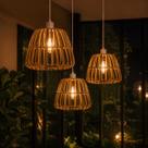 Lustre Luminaria Pendente Artesanal Rústico Bambu Madeira Fibra Sala Varanda Quiosque Restaurante Bivolt Lustre Luminaria Pendente Artesanal Rústico Bambu Madeira Fibra Sala Varanda Quiosque Restaurante Bivolt