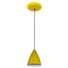 Lustre Luminária Pendente Colorido 17 cm x 13 cm - Amarelo Lustre Luminária Pendente Colorido 17 cm x 13 cm - Amarelo