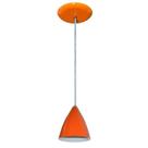 Lustre Luminária Pendente Colorido 17 cm x 13 cm - Laranja
