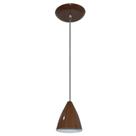 Lustre Luminária Pendente Colorido 17 cm x 13 cm - Marrom