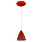 Lustre Luminária Pendente Colorido 17 cm x 13 cm - Vermelho