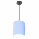 Lustre Luminária Pendente Vivare Free Lux PE-4102PR Cúpula em Tecido 13x30cm