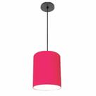 Lustre Luminária Pendente Vivare Free Lux PE-4103PR Cúpula em Tecido 15x20cm
