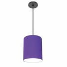 Lustre Luminária Pendente Vivare Free Lux PE-4103PR Cúpula em Tecido 15x20cm