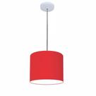 Lustre Luminária Pendente Vivare Free Lux PE-4105BR Cúpula em Tecido 20x22cm