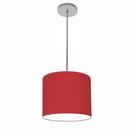 Lustre Luminária Pendente Vivare Free Lux PE-4105CZ Cúpula em Tecido 20x22cm