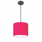 Lustre Luminária Pendente Vivare Free Lux PE-4105PR Cúpula em Tecido 20x22cm