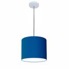 Lustre Luminária Pendente Vivare Free Lux PE-4107BR Cúpula em Tecido 25x20cm