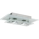 Lustre Luminária Plafon com 02 Vidros Para Sala Quarto Cozinha Utilizar 02 Lâmpadas de LED