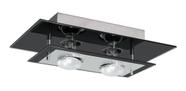 Lustre Luminária Plafon com 02 Vidros Para Sala Quarto Cozinha Utilizar 02 Lâmpadas de LED