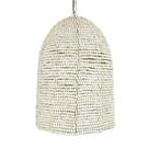 Lustre Luminaria Rattan Perolas Menor Rico em Detalhes