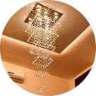 Lustre Moderno Com Base De Inox Espelhado 50x50cm