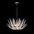 Lustre Moderno Formato Pétalas Cristal Jateado Rico Em Detal