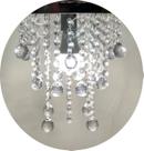 Lustre Moderno Para Sala Com Base De Inox 20x20cm Com Led