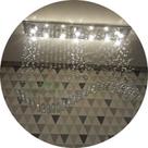 Lustre Onda De Cristais Com Base Retangular 90x25cm