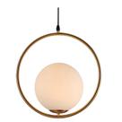 Lustre Orbe Ouro Velho Escovado Nitrolux